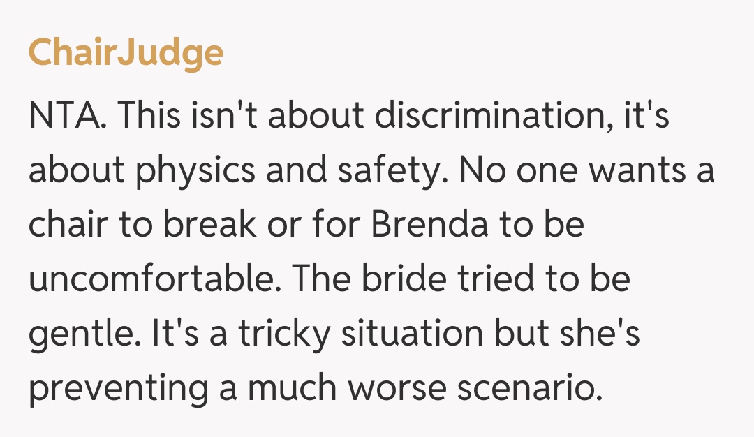 Comentariu de la ChairJudge