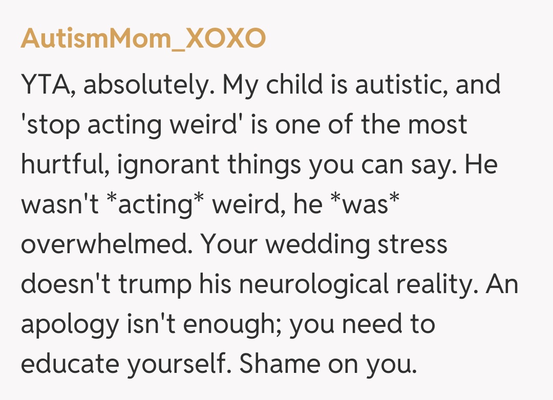 Comentariu de la AutismMom_XOXO