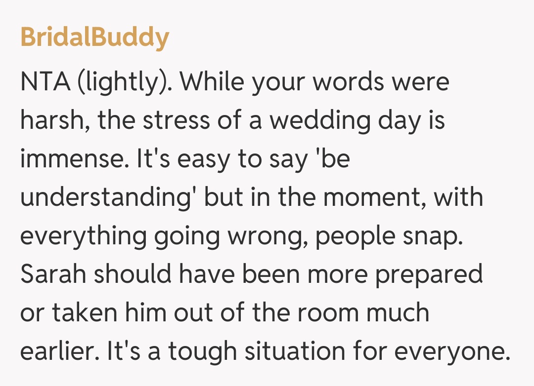 Comentariu de la BridalBuddy