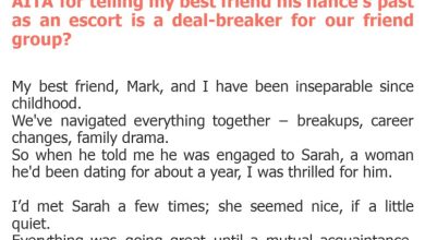 Photo of AITA for telling my best friend his fiancé’s past as an escort is a deal-breaker for our friend group?