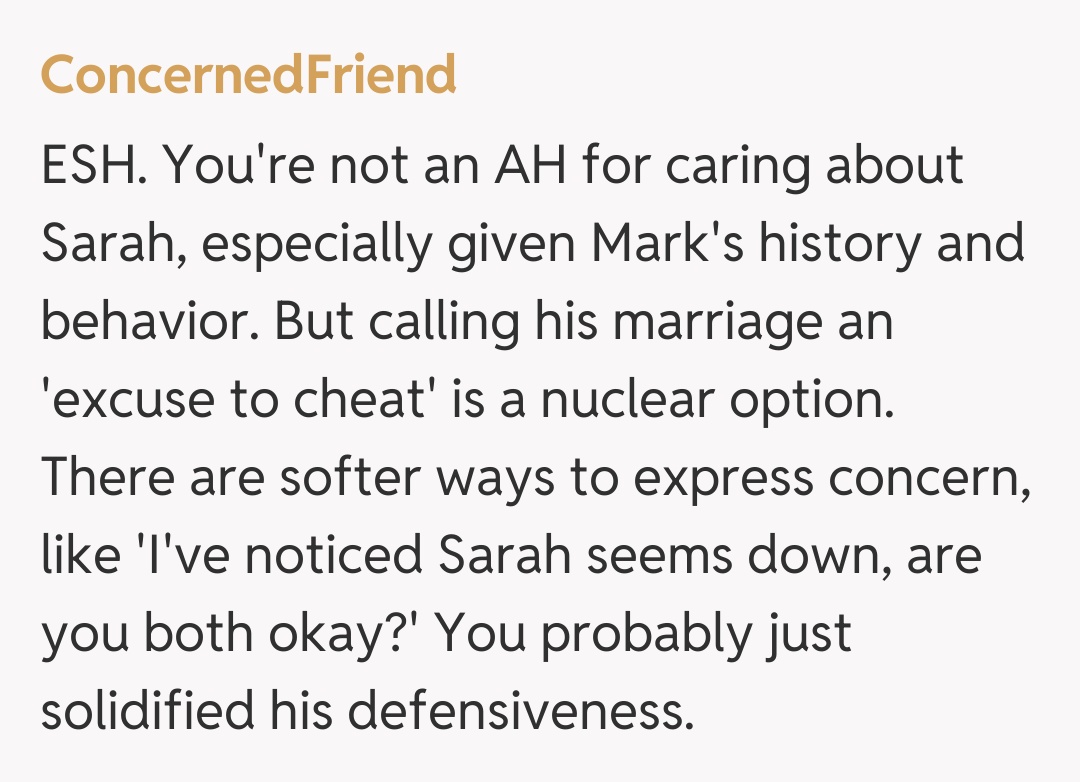 Comentariu de la ConcernedFriend