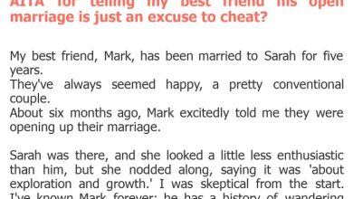 Photo of AITA for telling my best friend his open marriage is just an excuse to cheat?