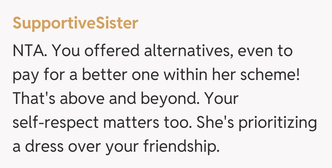 Comentariu de la SupportiveSister