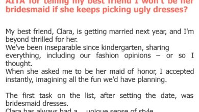 Photo of AITA for telling my best friend I won’t be her bridesmaid if she keeps picking ugly dresses?