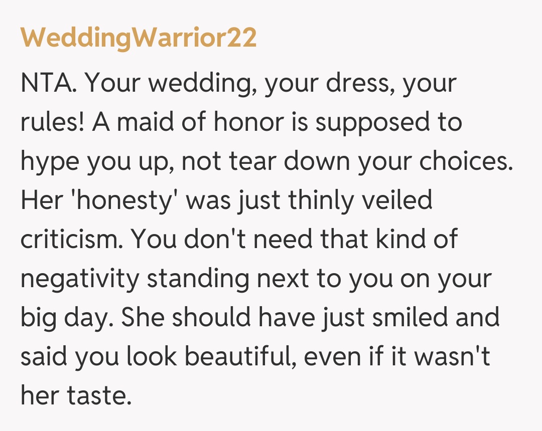 Comentariu de la WeddingWarrior22
