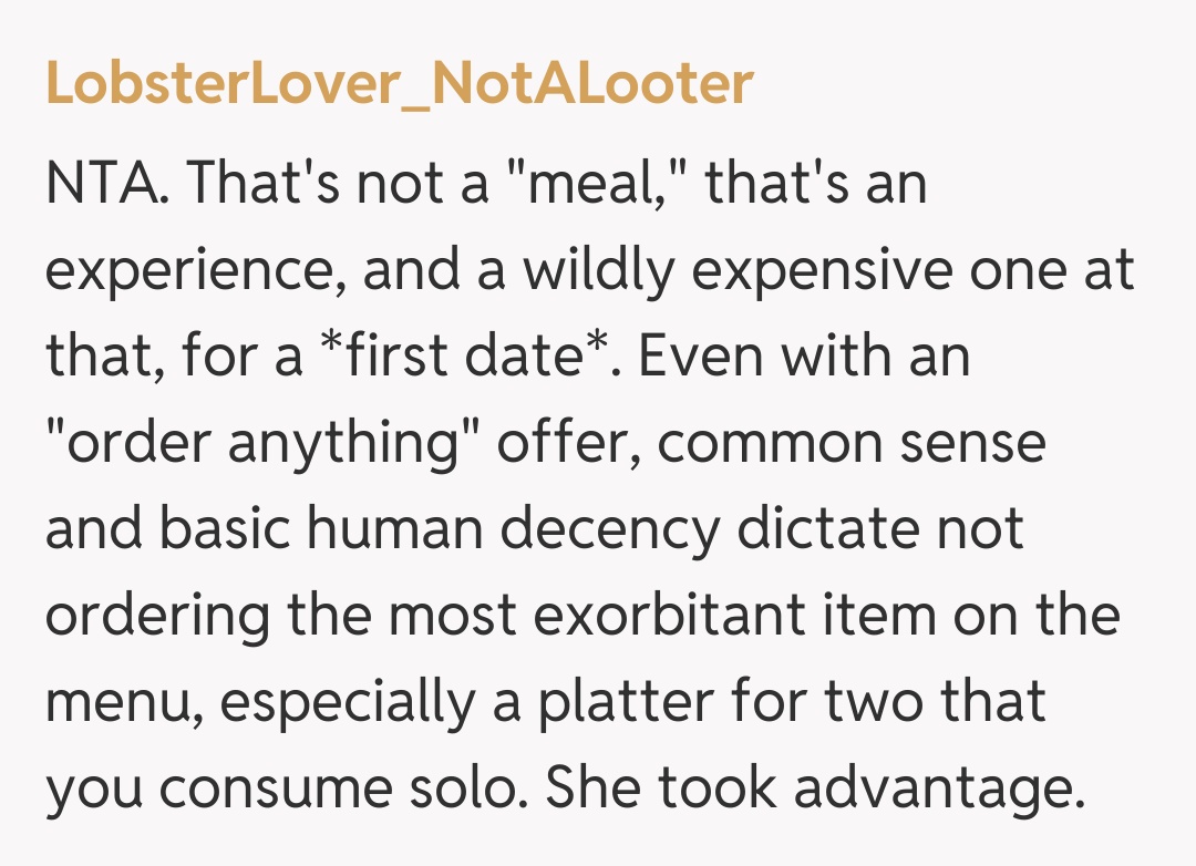 Comentariu de la LobsterLover_NotALooter