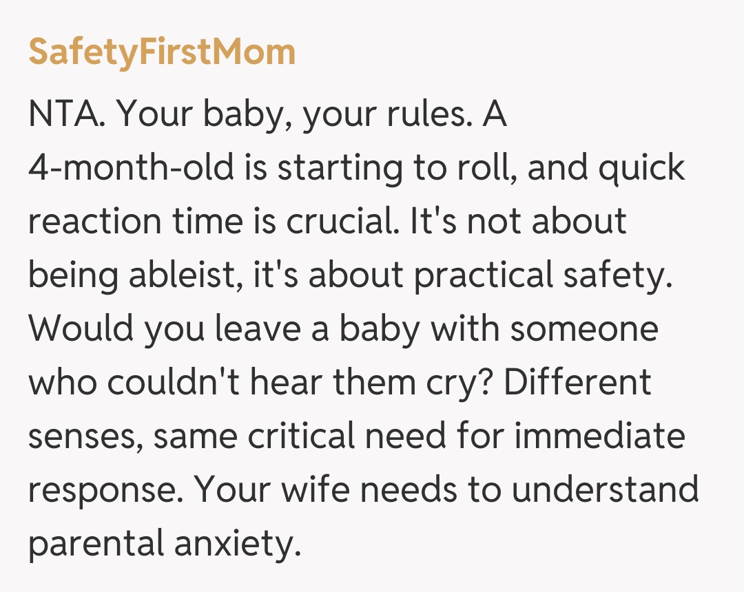Comentariu de la SafetyFirstMom