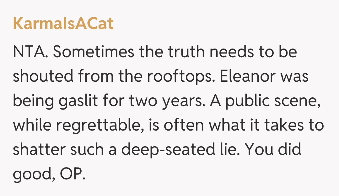 Comentariu de la KarmaIsACat