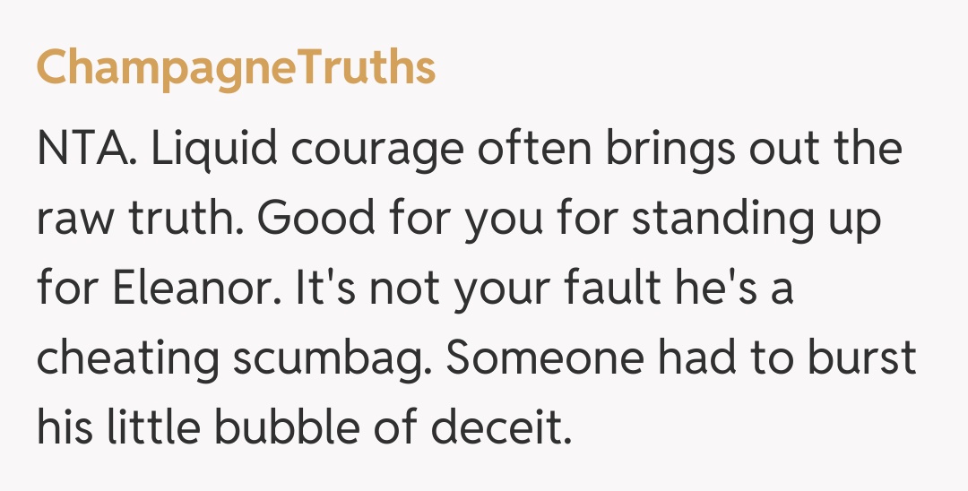 Comentariu de la ChampagneTruths