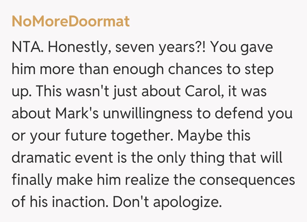 Comentariu de la NoMoreDoormat