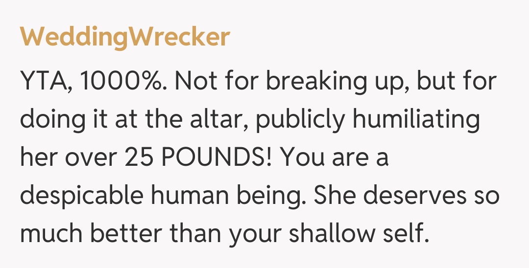 Comentariu de la WeddingWrecker