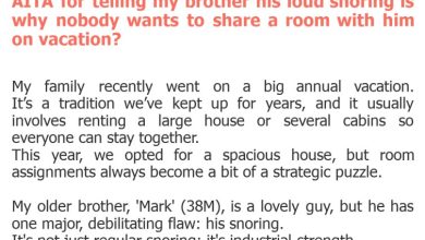 Photo of AITA for telling my brother his loud snoring is why nobody wants to share a room with him on vacation?