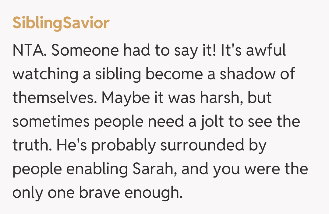 Comentariu de la SiblingSavior