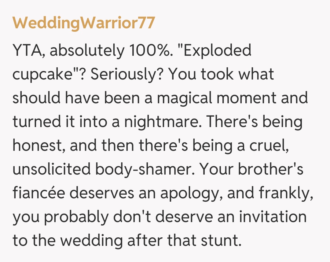 Comentariu de la WeddingWarrior77