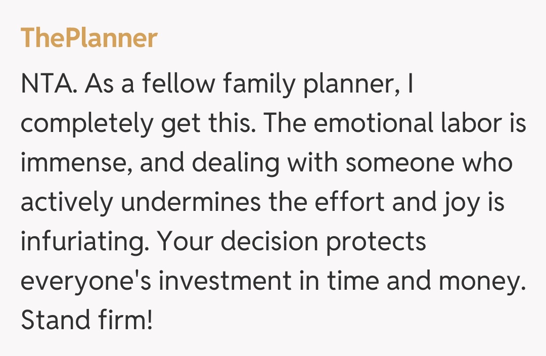 Comentariu de la ThePlanner