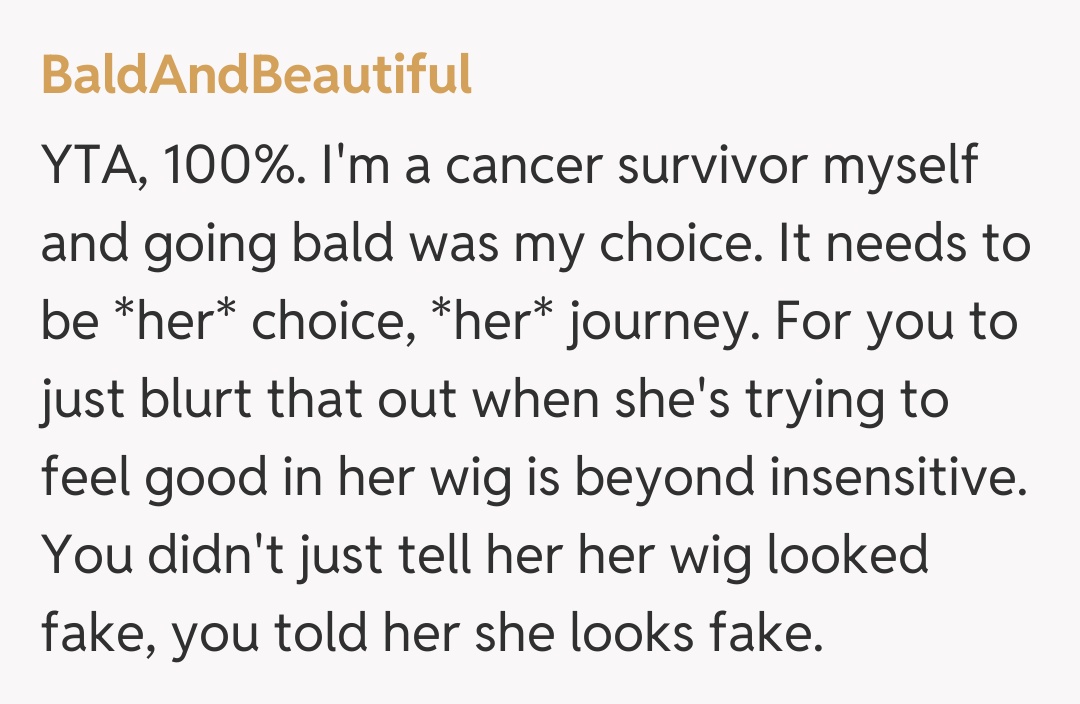 Comentariu de la BaldAndBeautiful