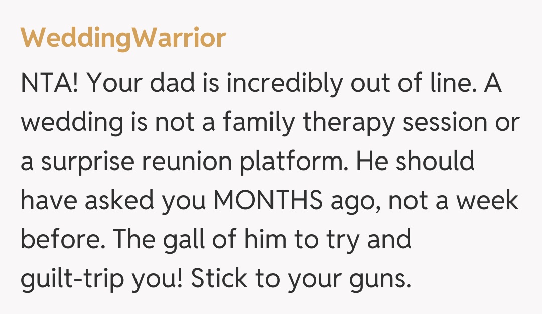 Comentariu de la WeddingWarrior