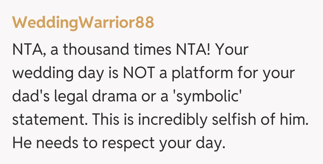 Comentariu de la WeddingWarrior88