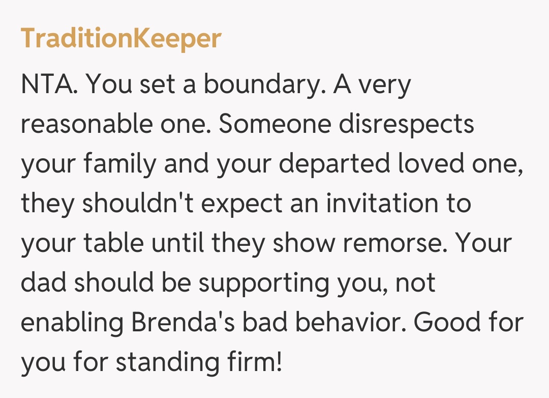 Comentariu de la TraditionKeeper