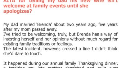Photo of AITA for telling my dad his new wife isn’t welcome at family events until she apologizes?