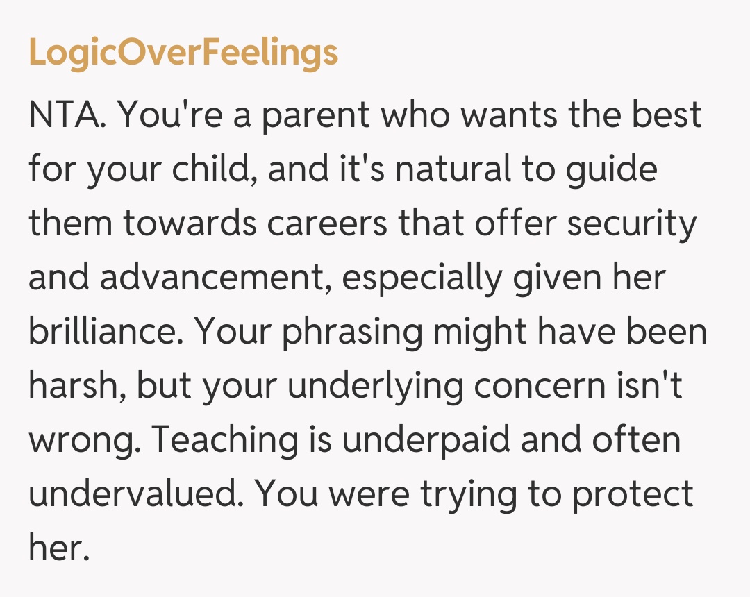 Comentariu de la LogicOverFeelings