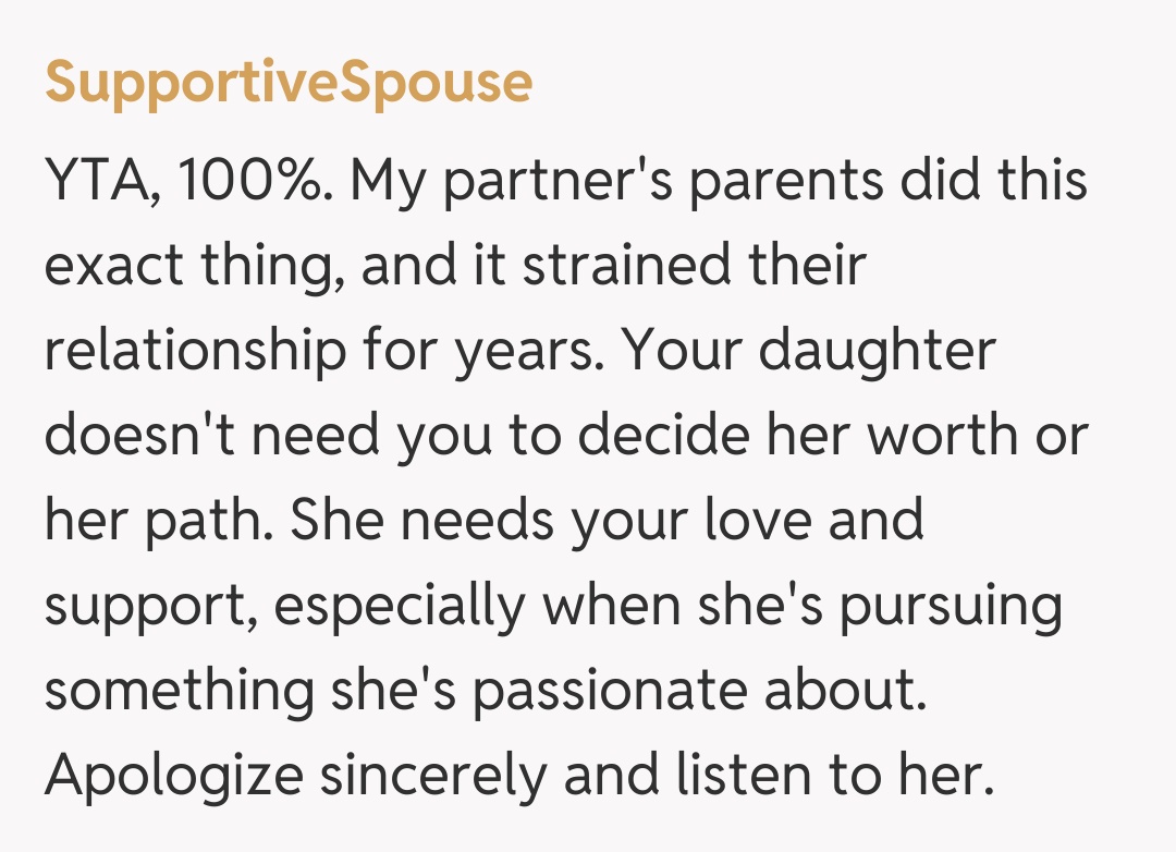 Comentariu de la SupportiveSpouse