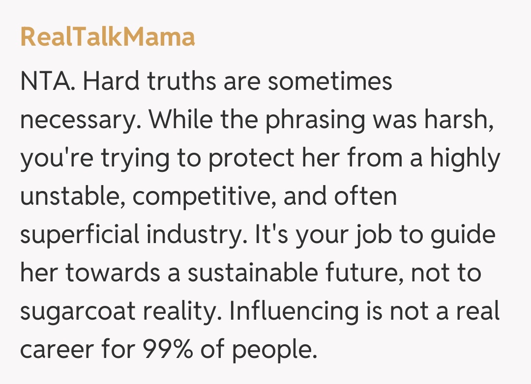 Comentariu de la RealTalkMama