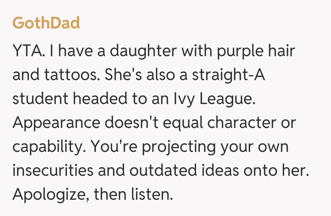 Comentariu de la GothDad