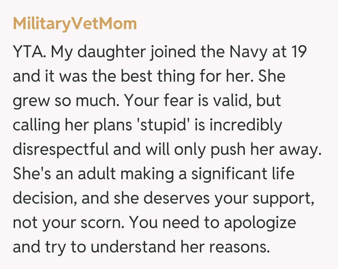 Comentariu de la MilitaryVetMom