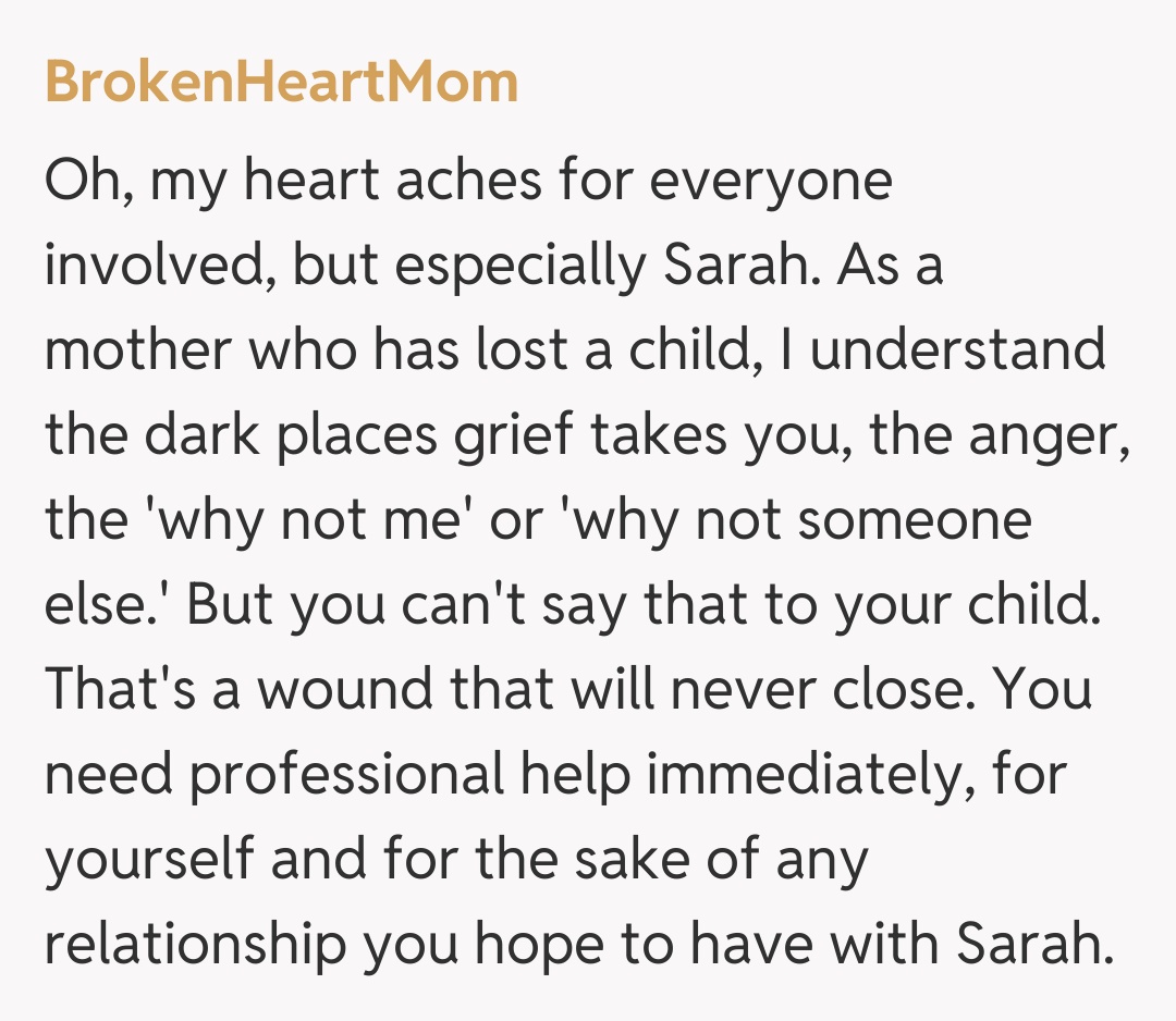 Comentariu de la BrokenHeartMom