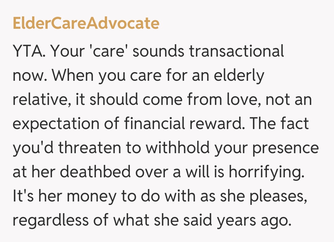 Comentariu de la ElderCareAdvocate