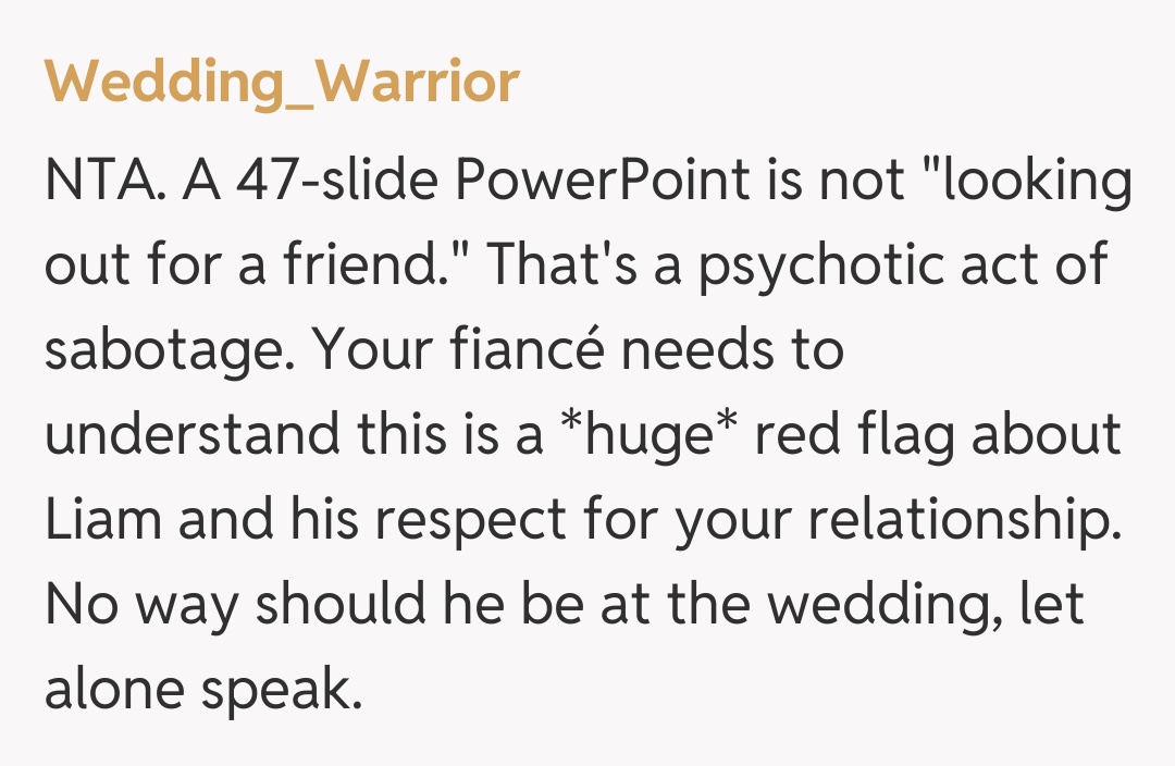 Comentariu de la Wedding_Warrior