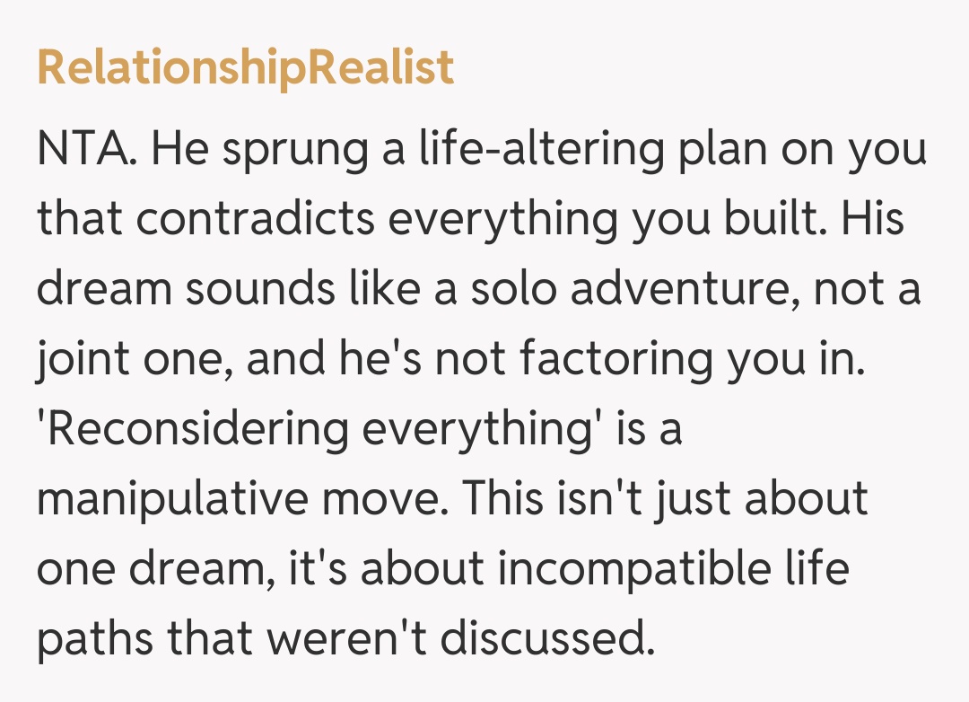 Comentariu de la RelationshipRealist