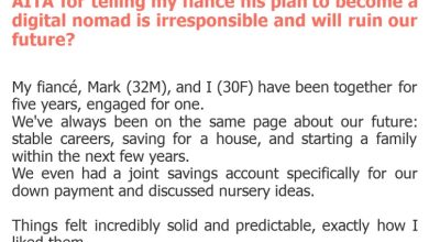 Photo of AITA for telling my fiancé his plan to become a digital nomad is irresponsible and will ruin our future?