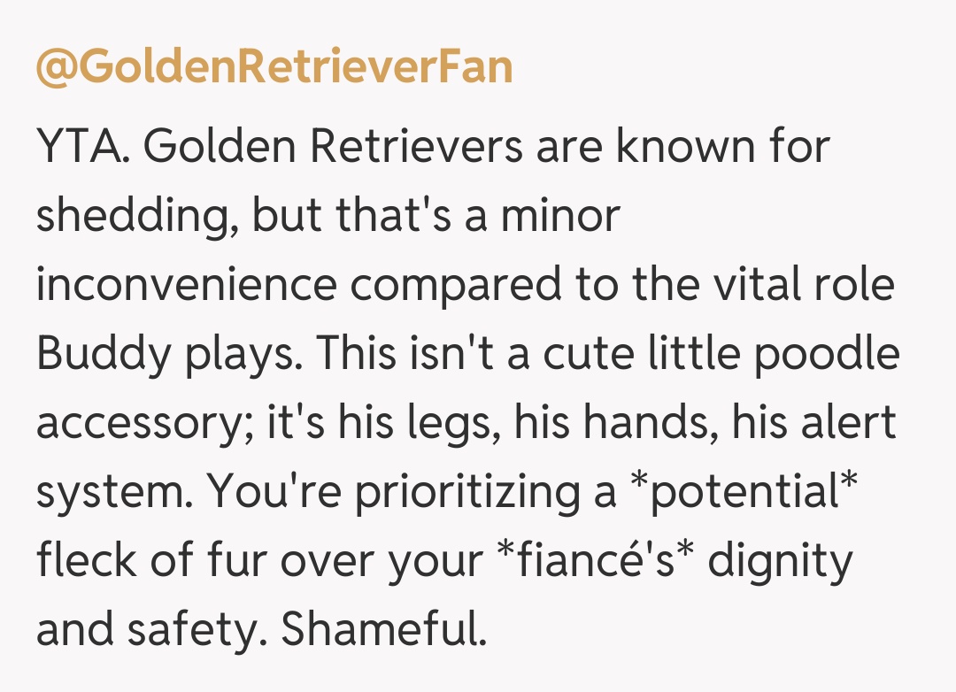 Comentariu de la @GoldenRetrieverFan