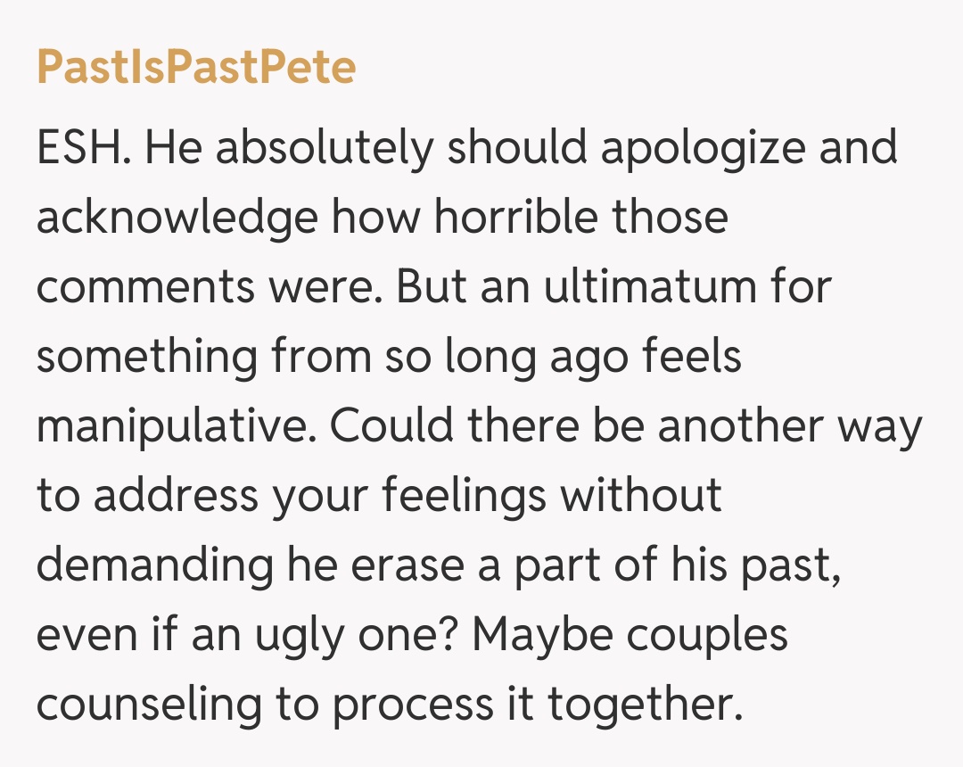 Comentariu de la PastIsPastPete