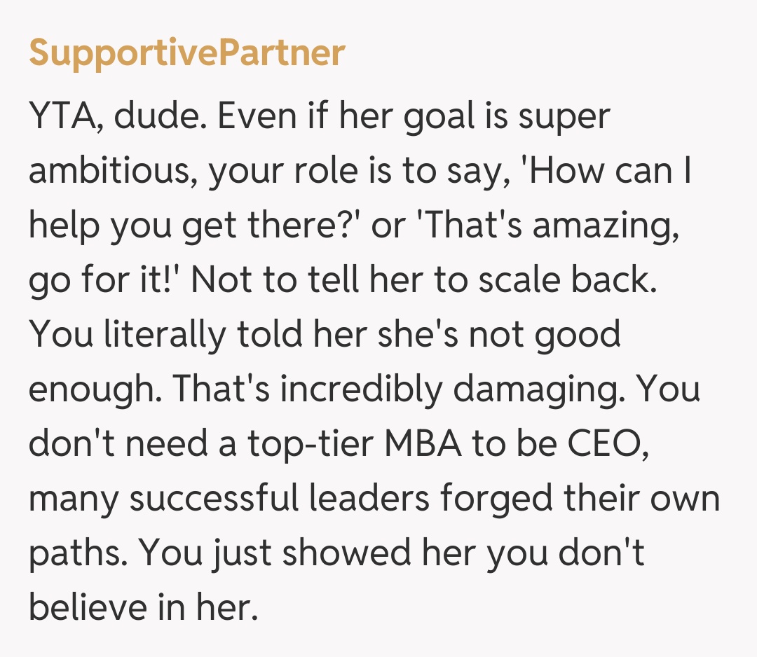 Comentariu de la SupportivePartner