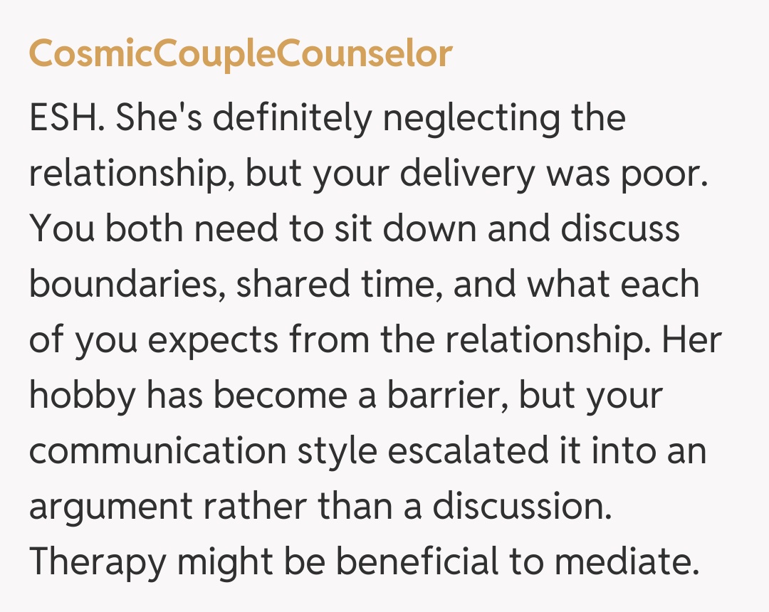 Comentariu de la CosmicCoupleCounselor