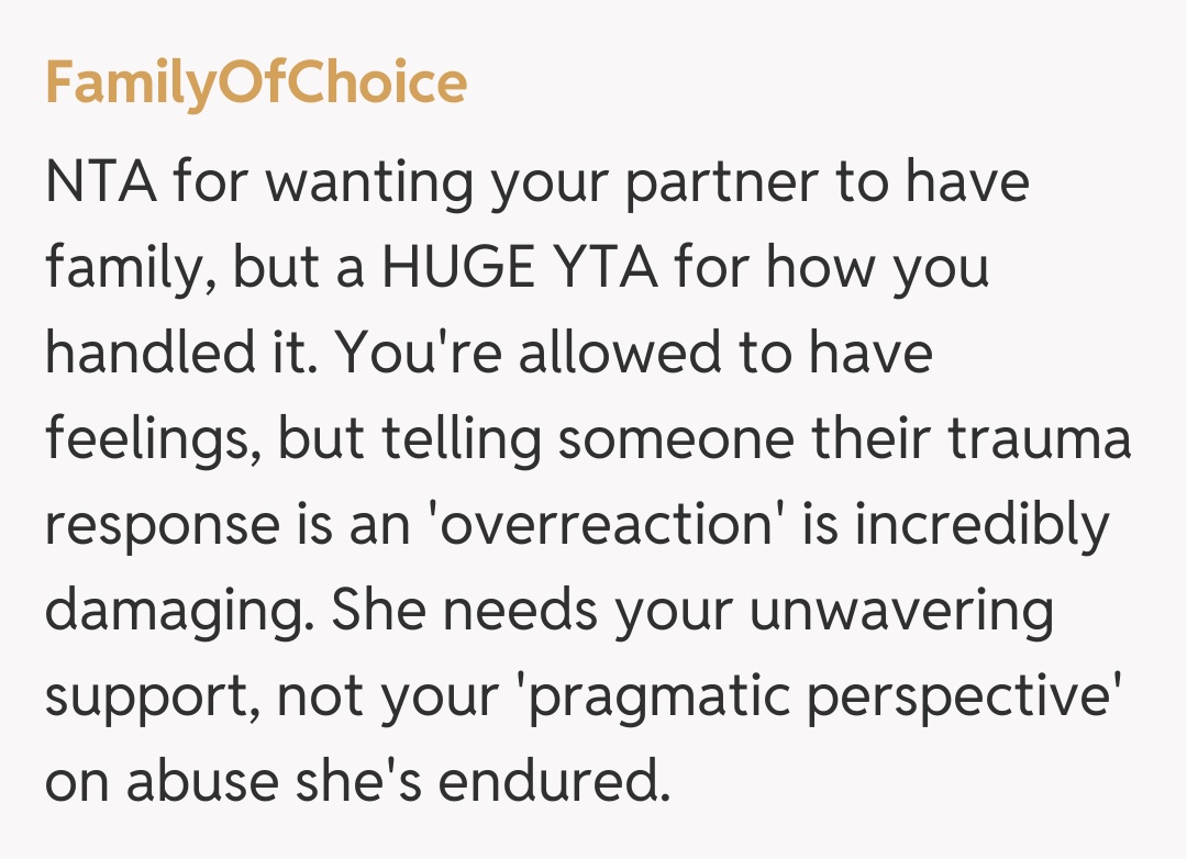 Comentariu de la FamilyOfChoice