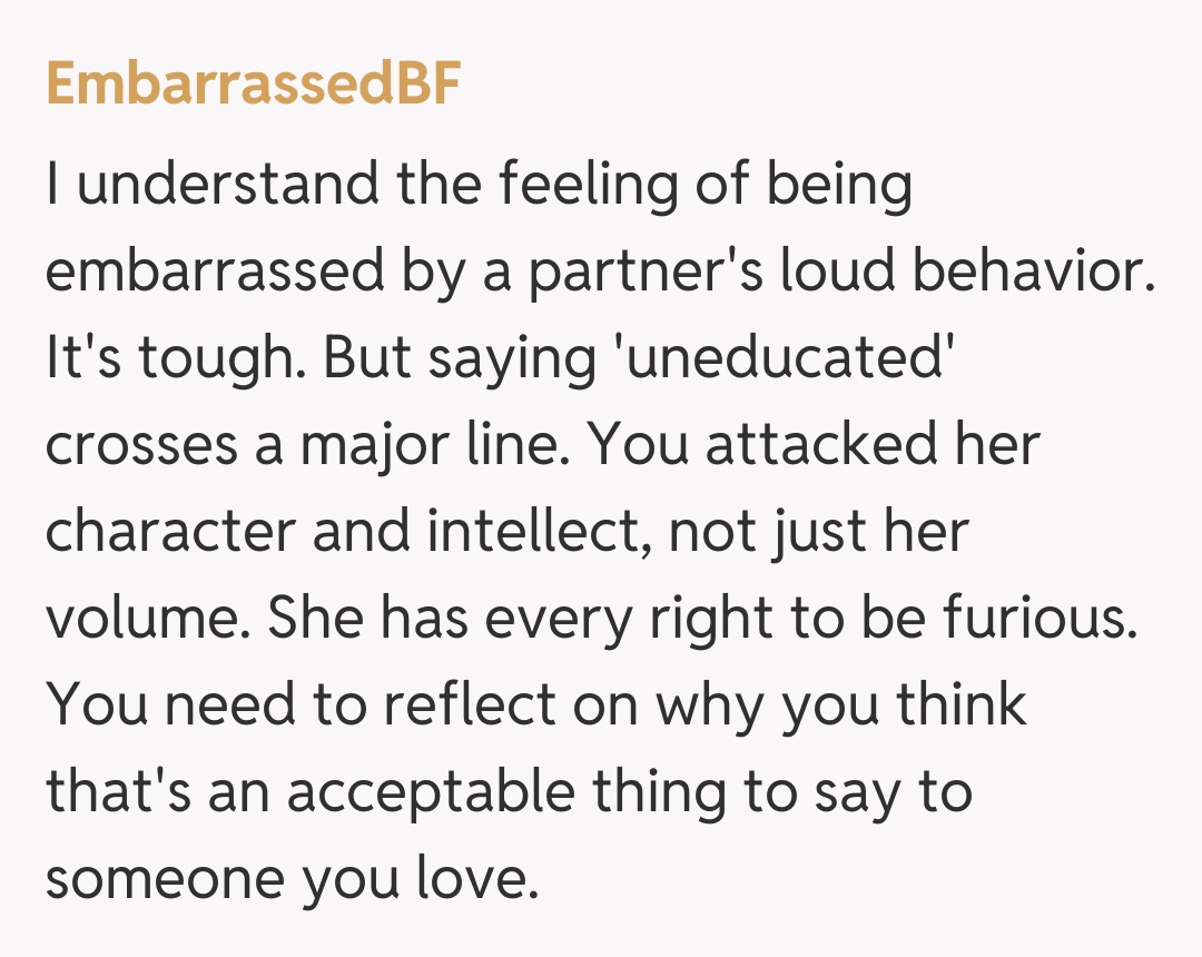 Comentariu de la EmbarrassedBF