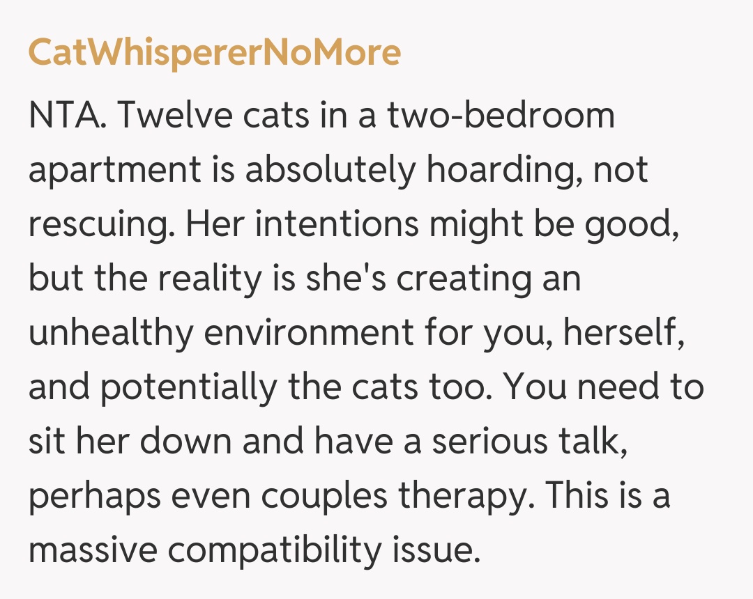 Comentariu de la CatWhispererNoMore