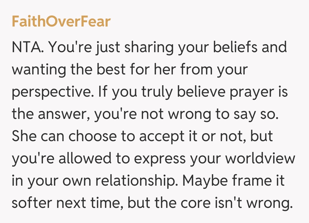 Comentariu de la FaithOverFear