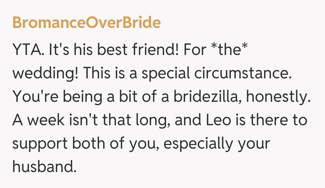 Comentariu de la BromanceOverBride
