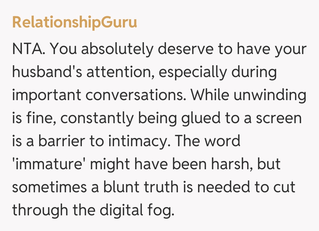 Comentariu de la RelationshipGuru