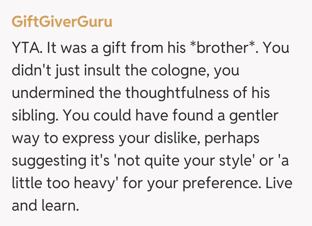 Comentariu de la GiftGiverGuru