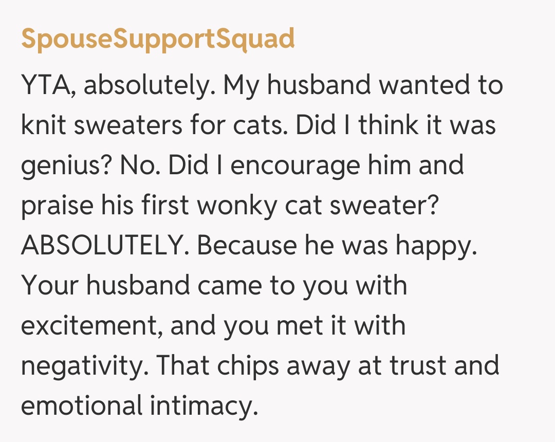 Comentariu de la SpouseSupportSquad