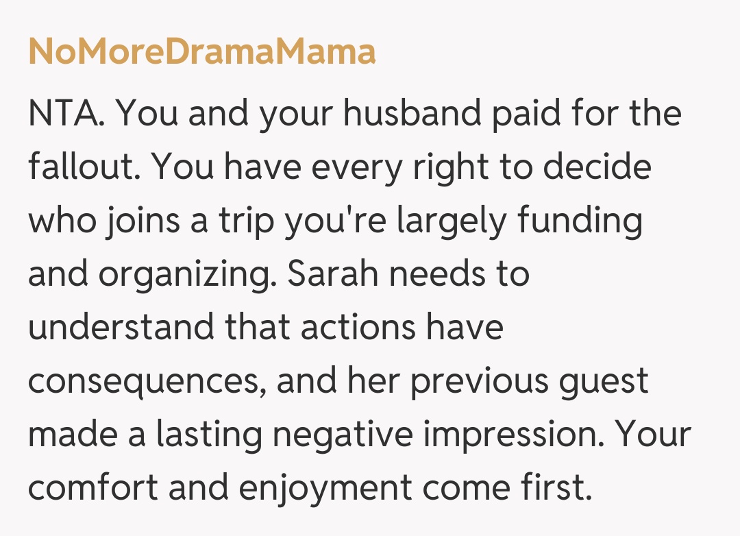 Comentariu de la NoMoreDramaMama