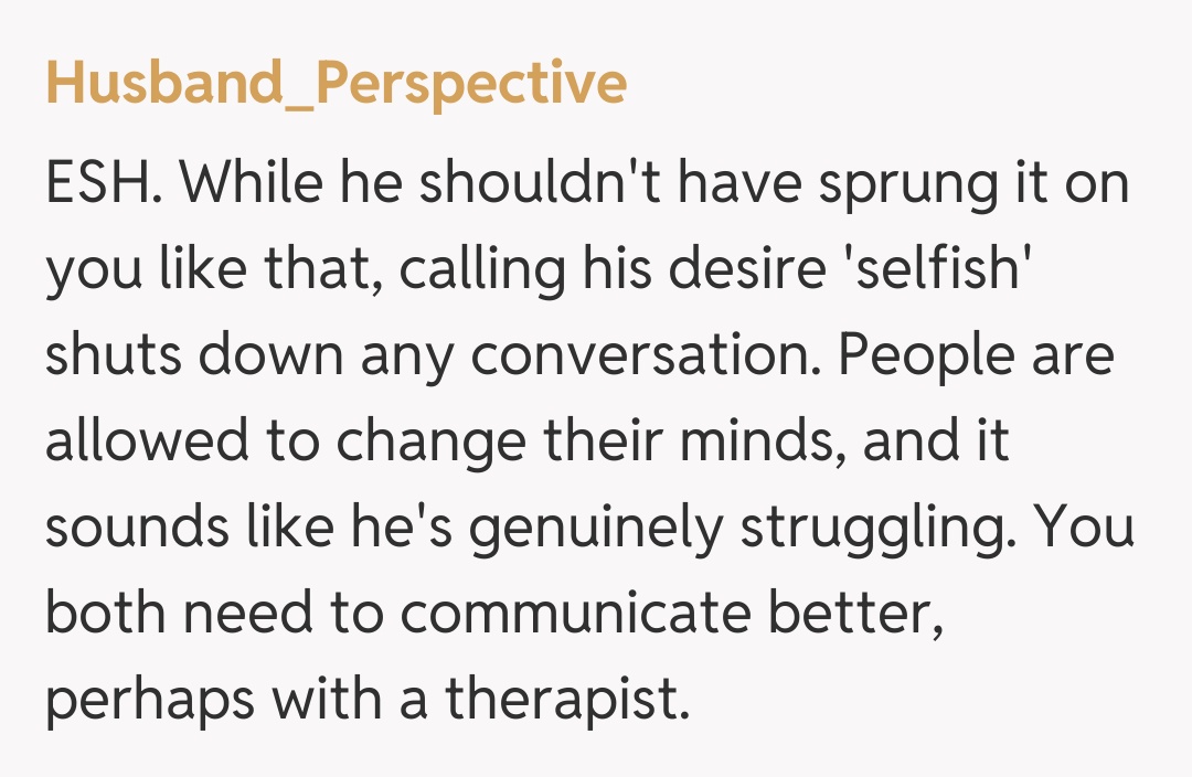 Comentariu de la Husband_Perspective