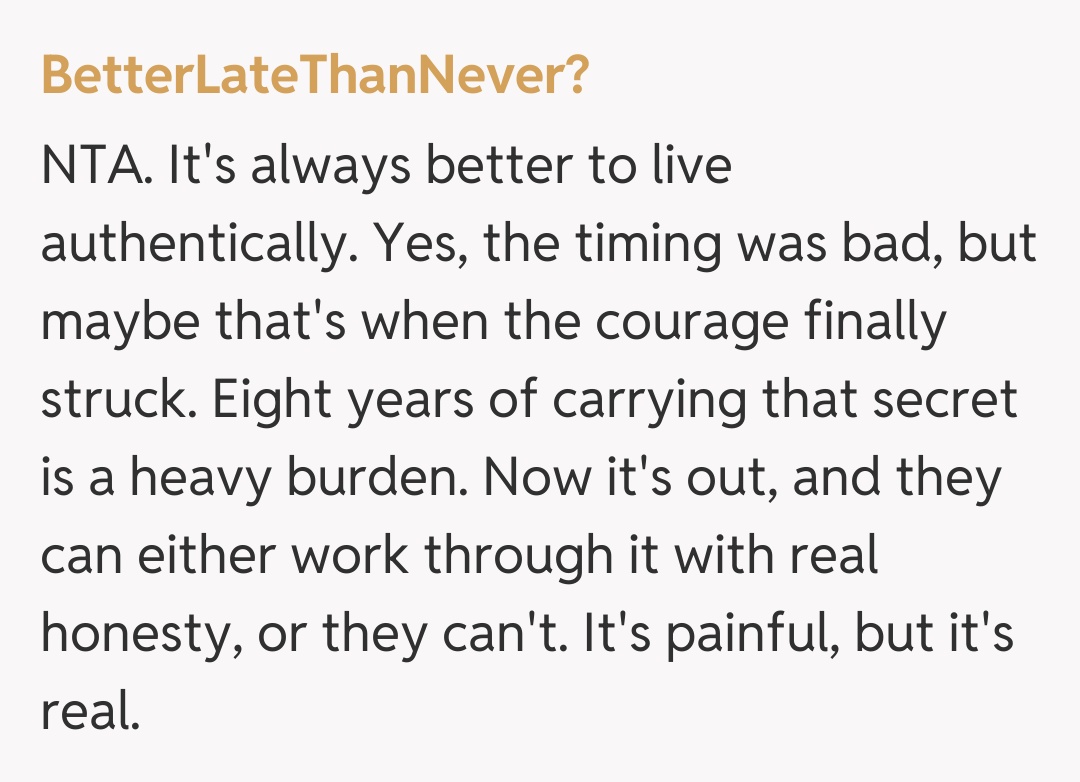 Comentariu de la BetterLateThanNever?