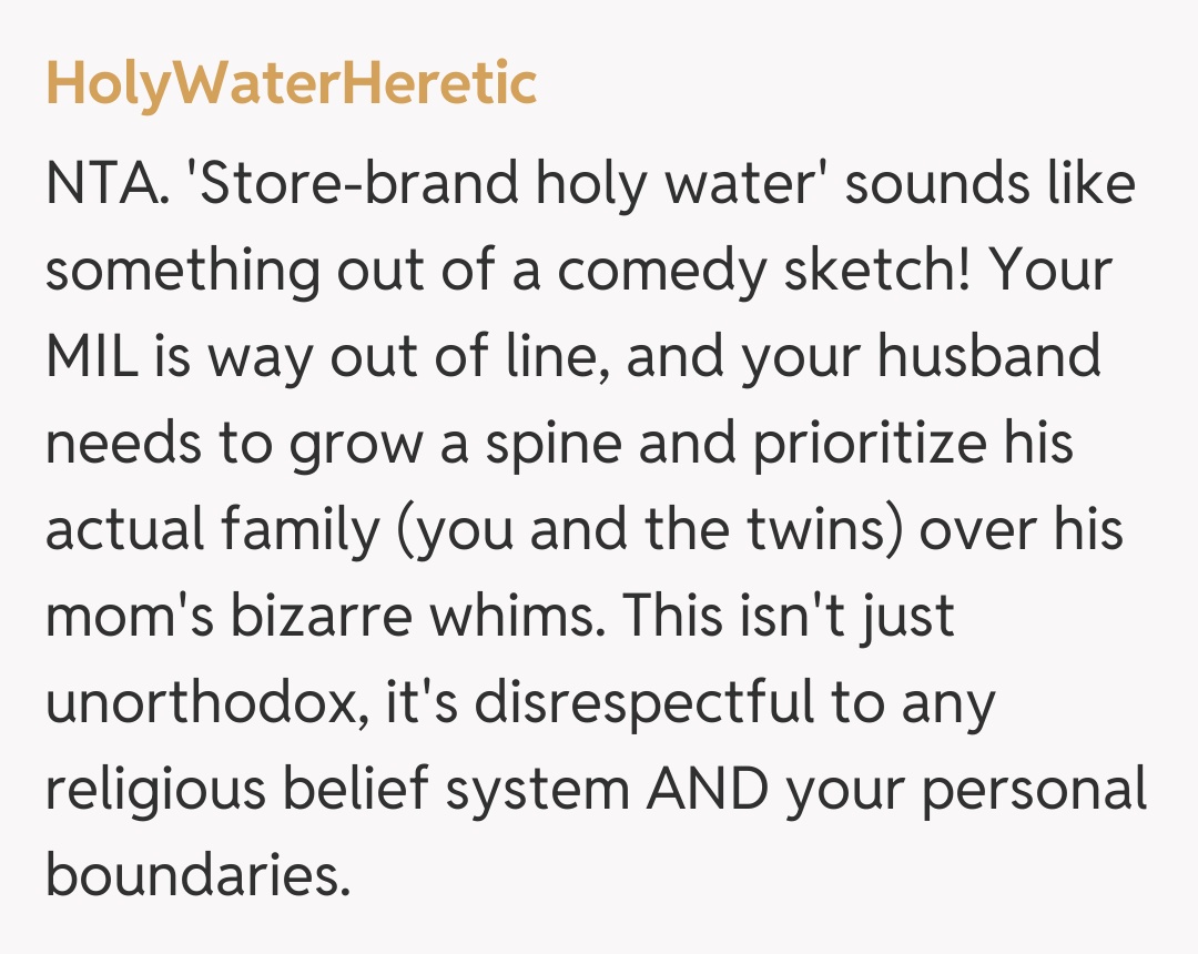 Comentariu de la HolyWaterHeretic